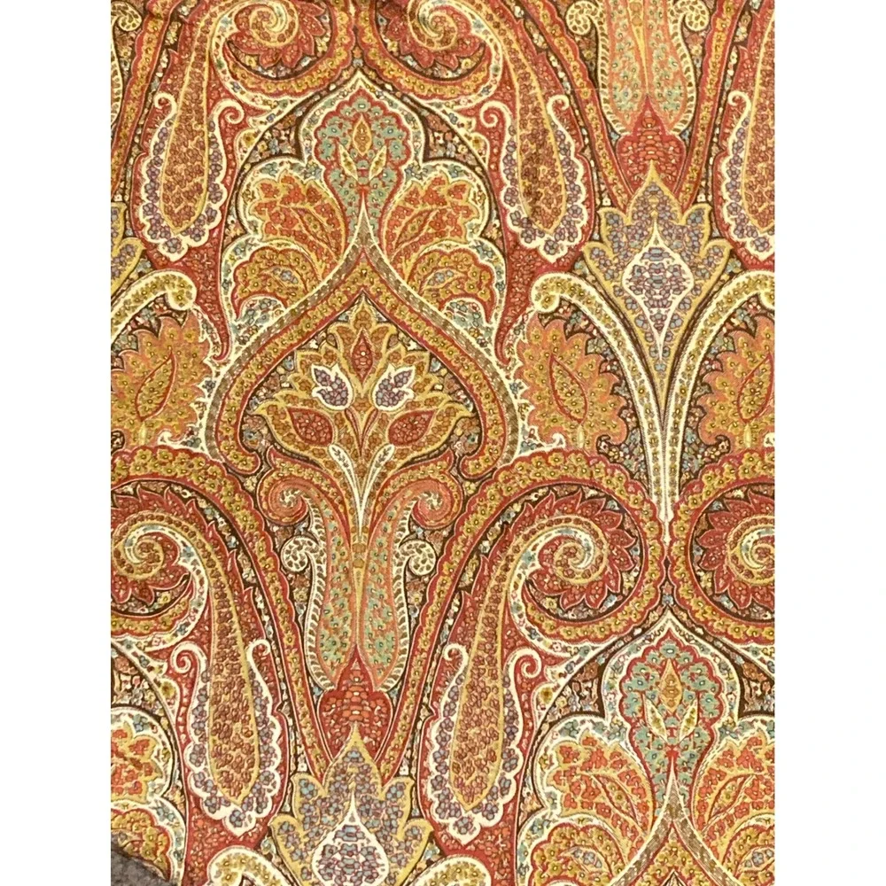 Waverly Home Classics Paisley Cotton Window Valance Terracotta Gold 48x23